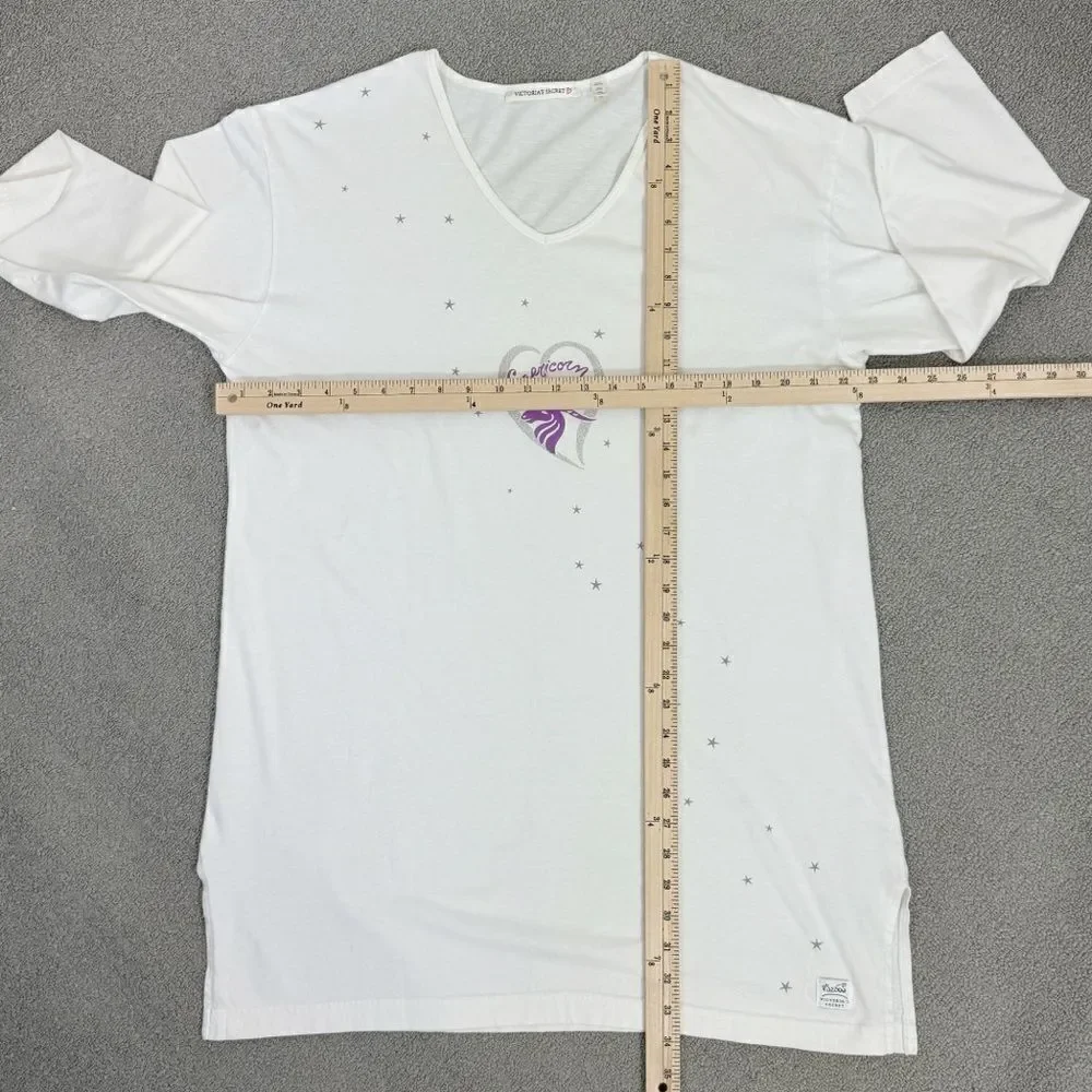 Victoria’s Secret Vintage‎ Capricorn Astrology Cotton Nightshirt White Small